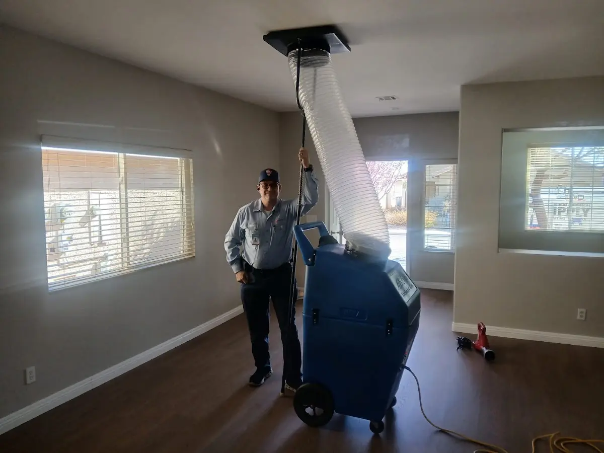 Professional Dryer Vent Cleaning work inside a Ocean Pointe home